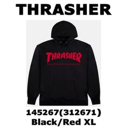 メンズパーカー 並行輸入品 145267 Black/Red XLサイズ