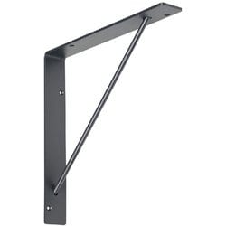 無垢の木の収納 kana（カナモノ） 【サンカクブラケット】 2個入 棚板奥行250mm/300mm対応 ブラック色 MKBTS 2D K