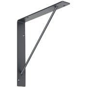 無垢の木の収納 kana(カナモノ) 【サンカクブラケット】 2個入 棚板奥行250mm/300mm対応 ブラック色 MKBTS 2D K