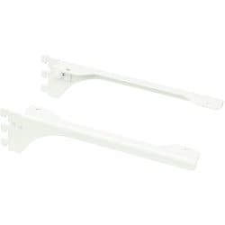 無垢の木の収納 kana（カナモノ） 【フツウノ】 棚板の奥行250mm/300mm用ブラケット 両サイドセット（棚板1枚分） ホワイト MKTTBS2D W