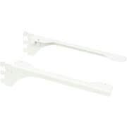 MKTTBS2D W [無垢の木の収納 kana（カナモノ） 【フツウノ】 棚板の奥行250mm/300mm用ブラケット 両サイドセット（棚板1枚分） ホワイト]