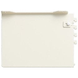 無垢の木の収納 kana（カナモノ） 【オモイノ】 棚柱用ブラケット 左側（1枚） 奥行300mm用 ホワイト色 MKTTOL1D W