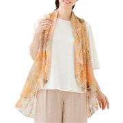 着やせ美人のスカーフベスト ペールオレンジ