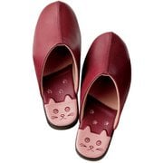 国産やみつき楽ちん暖かニャンダル ワイン M