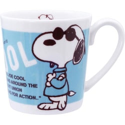 PEANUTS （ピーナッツ） スヌーピー たっぷり マグカップ 大 約350ml ジョークール ブルー 604181