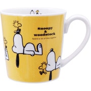 PEANUTS (ピーナッツ) スヌーピー たっぷり マグカップ 大 約350ml スヌーピー&ウッドストック イエロー 604182