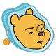 キャラクターグッズ S2332841 限定 ダイカットクリアポーチ Winnie the Pooh しかめ顔