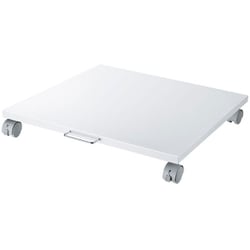 プリンタ台 ロータイプ 床置き キャスター付き 幅60cm×奥行き60cm ホワイト LPS-T6060F