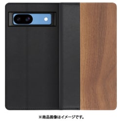 WORK08GG-KU-GPX8A [Google Pixel 8a 用 天然木仕様の本革スマホケース/スタンド機能＆カードポケット付き [胡桃]]