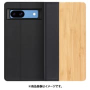 WORK08GG-TA-GPX8A [Google Pixel 8a 用 天然木仕様の本革スマホケース/スタンド機能＆カードポケット付き [竹]]