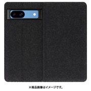 WORK17GG-BK-GPX8A [Pixel 8a 用 デニム生地スマホケース/スタンド機能＆カードポケット付き [ブラック]]