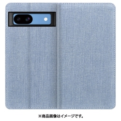 WORK17GG-LTBU-GPX8A [Pixel 8a 用 デニム生地スマホケース/スタンド機能＆カードポケット付き [ライトブルー]]