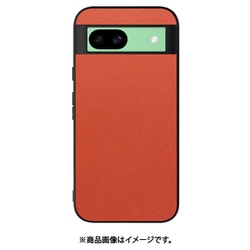 WORK24GG-OG-GPX8A [Google Pixel 8a 用 PUレザースマホケース/ストラップホール付き [オレンジ]]