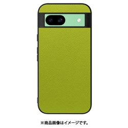 WORK24GG-LG-GPX8A [Google Pixel 8a 用 レザースマホケース/ストラップホール付き [ライムグリーン]]