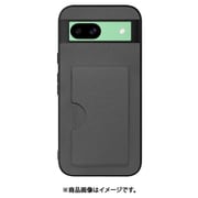 WORK28GG-GY-GPX8A [Google Pixel 8a 用 PUレザースマホケース/カードポケット&ストラップホール付き [グレー]]