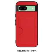 WORK28GG-RD-GPX8A [Google Pixel 8a 用 PUレザースマホケース/カードポケット&ストラップホール付き [レッド]]