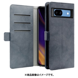 WORK34MAGGG-BU-GPX8A [Pixel 8a 用 PUレザースマホケース/スタンド機能＆カードポケット＆ベルト付き [ウィンターブルー]]