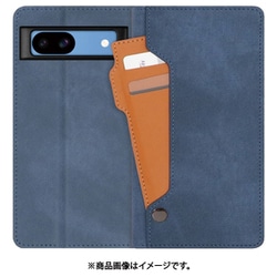 WORK36GG-BU-GPX8A [Google Pixel 8a 用 PUレザースマホケース/スタンド機能＆カードホルダー付き [ホエールブルー]]