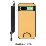 WORK37GG-YL-GPX8A [Google Pixel 8a 用 首掛けスマホケース/ネックストラップ付き [イエローベージュ]]
