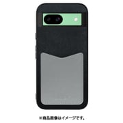 WORK49GG-BKGY-GPX8A [Pixel 8a 用 PUレザースマホケース/ストラップホール＆カードポケット付き [ブラックグレー]]