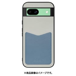 WORK49GG-GYBU-GPX8A [Pixel 8a 用 PUレザースマホケース/ストラップホール＆カードポケット付き [グレーブルー]]