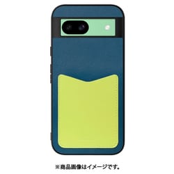 WORK49GG-NYYL-GPX8A [Pixel 8a 用 PUレザースマホケース/ストラップホール＆カードポケット付き [ネイビーイエロー]]