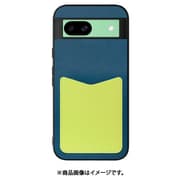 WORK49GG-NYYL-GPX8A [Pixel 8a 用 PUレザースマホケース/ストラップホール＆カードポケット付き [ネイビーイエロー]]
