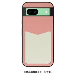 WORK49GG-PKCM-GPX8A [Pixel 8a 用 PUレザースマホケース/ストラップホール＆カードポケット付き [ピンククリーム]]