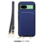 WORK24MPGG-NY-GPX8A [Pixel 8a 用 小銭入れ付きスマホケース/PUレザー/ストラップ付き [ネイビー]]