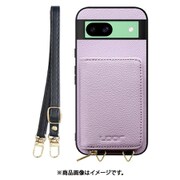 WORK25MPGG-PL-GPX8A [Pixel 8a 用 小銭入れ付きスマホケース/本革/ストラップ付き [ラベンダー]]