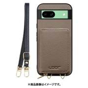 WORK25MPGG-GB-GPX8A [Pixel 8a 用 小銭入れ付きスマホケース/本革/ストラップ付き [グレージュ]]