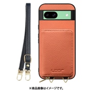 WORK25MPGG-FM-GPX8A [Pixel 8a 用 小銭入れ付きスマホケース/本革/ストラップ付き [フラミンゴ]]