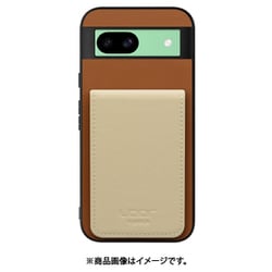 WORK56SCGG-CMBG-GPX8A [Pixel 8a 用 折り畳み式カードポケット/本革/4枚収納 [キャメルベージュ]]