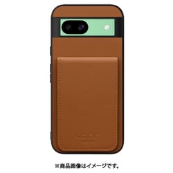 WORK56SCGG-CM-GPX8A [Pixel 8a 用 折り畳み式カードポケット/本革/4枚収納 [キャメル]]