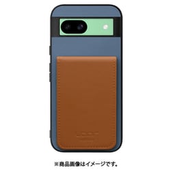 WORK56SCGG-BUCM-GPX8A [Pixel 8a 用 折り畳み式カードポケット/本革/4枚収納 [ブルーキャメル]]