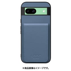 WORK56SCGG-BU-GPX8A [Pixel 8a 用 折り畳み式カードポケット/本革/4枚収納 [ブルー]]