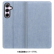 Galaxy A55 用 デニム生地スマホケース/スタンド機能＆カードポケット付き [ライトブルー] WORK17GX-LTBU-GA555G