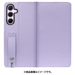 Galaxy A55 5G 用 ベルト付きの本革スマホケース/スタンド機能＆カードポケット付き [ラベンダー] WORK23GX-PL-GA555G
