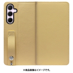 Galaxy A55 5G 用 ベルト付きの本革スマホケース/スタンド機能＆カードポケット付き [ジャスミンイエロー] WORK23GX-YL-GA555G