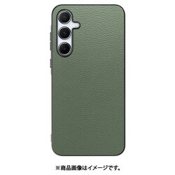 Galaxy A55 5G 用 本革スマホケース/ストラップホール付き [ダルグリーン] WORK25GX-DG-GA555G