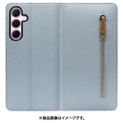 Galaxy A55 5G 用 本革スマホケース/スタンド機能＆カードポケット付き [スカイブルー] WORK27GX-BU-GA555G