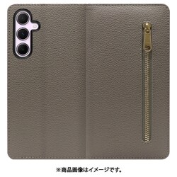 Galaxy A55 5G 用 本革スマホケース/スタンド機能＆カードポケット付き [グレージュ] WORK27GX-GB-GA555G