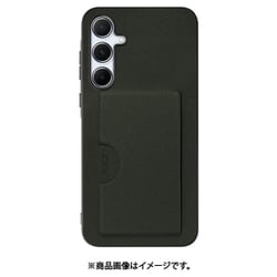 Galaxy A55 5G 用 PUレザースマホケース/カードポケット&ストラップホール付き [エバーグリーン] WORK28GX-EG-GA555G