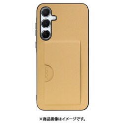 Galaxy A55 5G 用 PUレザースマホケース/カードポケット&ストラップホール付き [ゴールド] WORK28GX-GD-GA555G