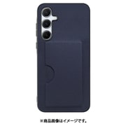 Galaxy A55 5G 用 PUレザースマホケース/カードポケット&ストラップホール付き [ネイビー] WORK28GX-NY-GA555G