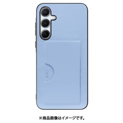 Galaxy A55 5G 用 PUレザースマホケース/カードポケット&ストラップホール付き [ベビーブルー] WORK28GX-BU-GA555G