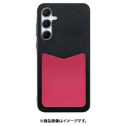 Galaxy A55 5G 用 PUレザースマホケース/ストラップホール＆カードポケット付き [ブラックピンク] WORK49GX-BKPK-GA555G