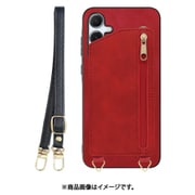Galaxy A55 5G 用 背面型スマホショルダーケース/ロングストラップ＆カードポケット付き [ロイヤルレッド] WORK54GX-RD-GA555G