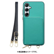 Galaxy A55 用 小銭入れ付きスマホケース/PUレザー/ストラップ付き [ターコイズ] WORK24MPGX-TQ-GA555G