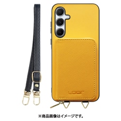 Galaxy A55 用 小銭入れ付きスマホケース/PUレザー/ストラップ付き [パンプキン] WORK24MPGX-PMP-GA555G